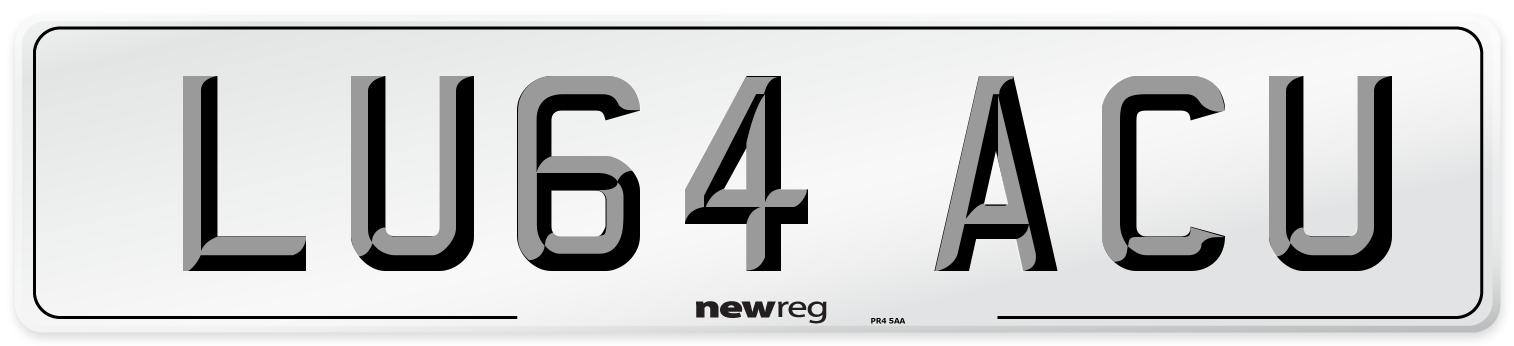 LU64 ACU Number Plate from New Reg